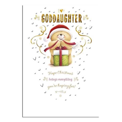 Goddaughter Forever Friends Christmas Card